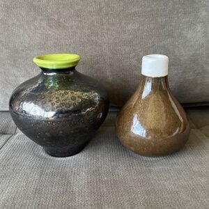 Set of 2 - CB2 Ceramic Bud Vases
